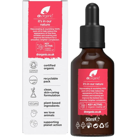 Dr. Organic Organic Rejuvenate & Nourish Pure Rosehip Oil 50ml