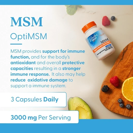 Doctor's Best MSM With OptiMSM 1000mg Capsules 360 Capsules