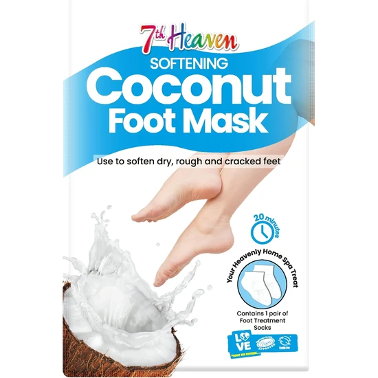 Montagne Jeunesse 7th Heaven Softening Coconut Foot Mask 1 Pair