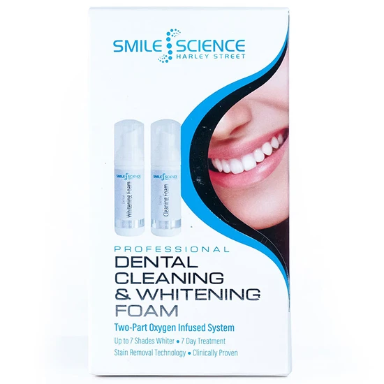 Smile Science Harley Street Professional Duo Cleaning & Whitening Foams 2 x 50ml