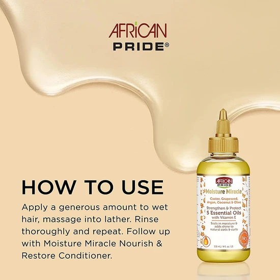African Pride Moisture Miracle Strengthen & Protect 5 Essential Oils 118ml