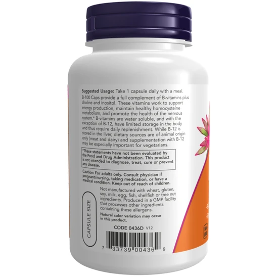 NOW Foods Vitamin B 100 Capsules