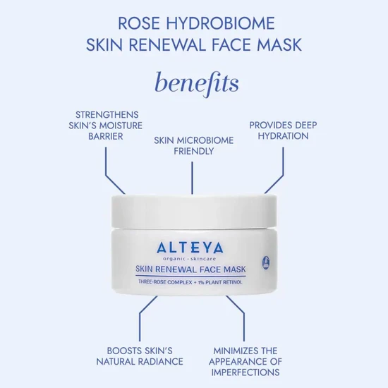 Alteya Organics Rose Hydrobiome Skin Renewal Face Mask 50ml