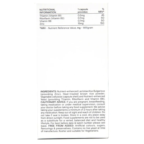 Wild Nutrition Food-Grown Zinc Plus 30 Vegicaps