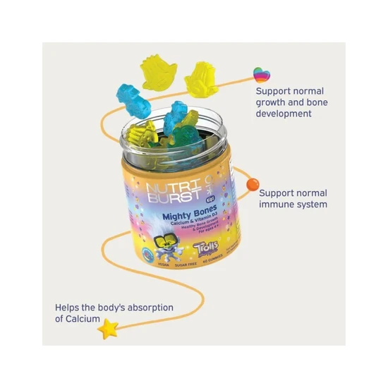 Nutriburst Kids Mighty Bones Calcium & Vitamin D3 Gummies 60 Gummies