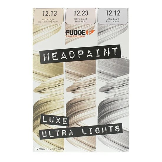 Fudge Professional Headpaint High Lift Trio Kit 60ml 12.13 Ultra Light Cool Champagne + 60ml 12.23 Ultra Light Rose Gold