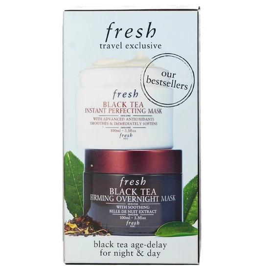 Fresh Black Tea Age-Delay For Night & Day Set: Black Tea Instant Perfecting Mask 100ml + Black Tea Firming Overnight Mask 100ml 2x100ml