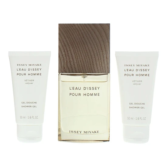 Issey Miyake L'Eau d'Issey Pour Homme Vetiver Gift Set 50ml & 2 x 50ml Shower Gel