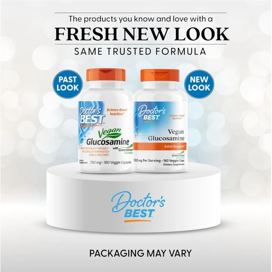 Doctor's Best Vegan Glucosamine Sulphate With GreenGrown 750mg - 180 Vcaps