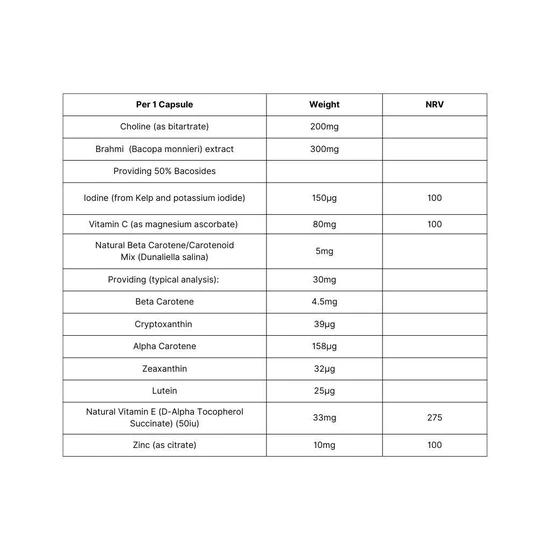 Viridian Brain Support Multi Capsules 60 Capsules