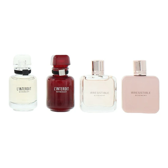 GIVENCHY Miniatures Gift Set 10ml L'Interdit Eau De Parfum + 10ml L'Interdit Rouge Eau De Parfum + 8ml Irresistible Eau De Parfum + 8ml Irresistible Rose Velvet Eau De Parfum