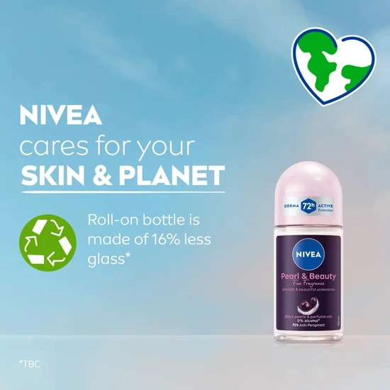 Nivea Pearl & Beauty Fine Fragrance 72h Anti-Perspirant Roll-On 50ml