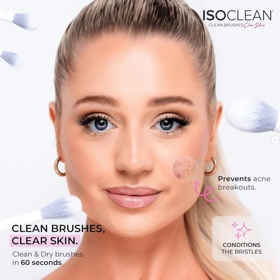 ISOCLEAN Spray Brush Cleaner & Microfibre Towel 100ml + Mini Towel