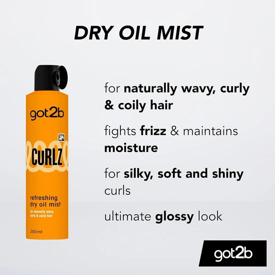 Schwarzkopf Curlz Refreshing Dry Oil Mist 200ml