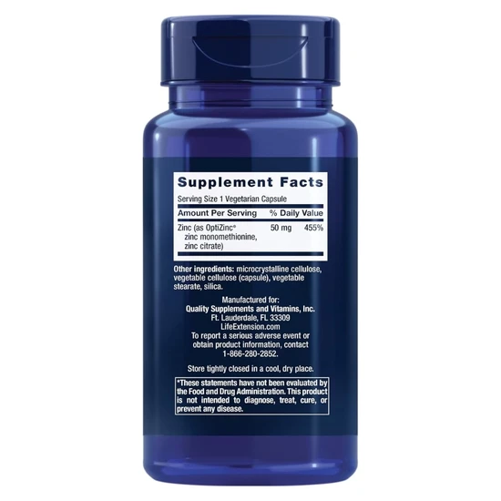 Life Extension Zinc 50 mg | 90 Veg Caps