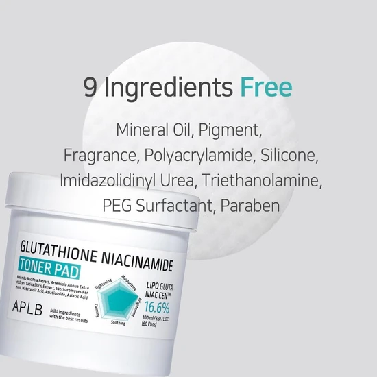 APLB Glutathione Niacinamide Toner Pad 100ml