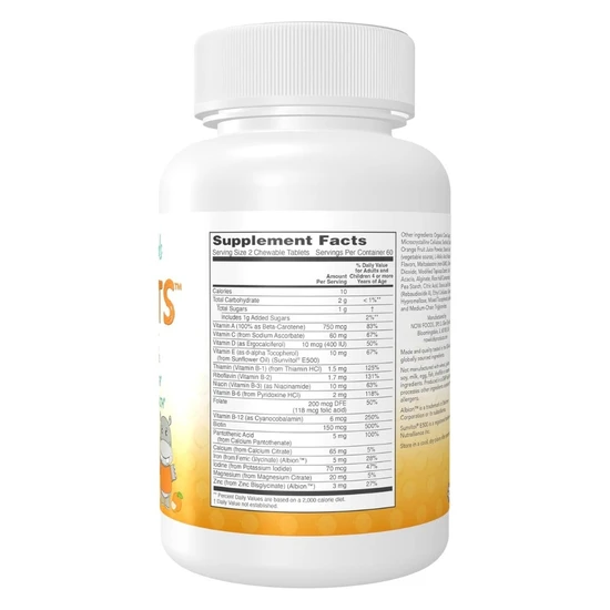 NOW Foods Kid Vits Juicy Orange Chewables 120 chewables