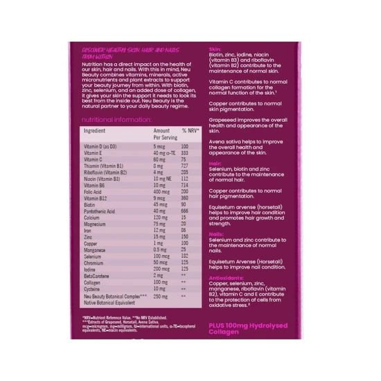 Neubria Neu Beauty Formula Tablets 30 Tablets
