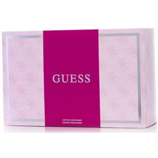 Guess Pink Gift Set Eau De Parfum 75ml + 15ml + Body Lotion 100ml + Pouch
