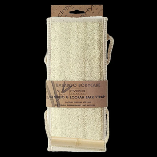 Hydrea London Bamboo & Loofah Exfoliating Back Strap