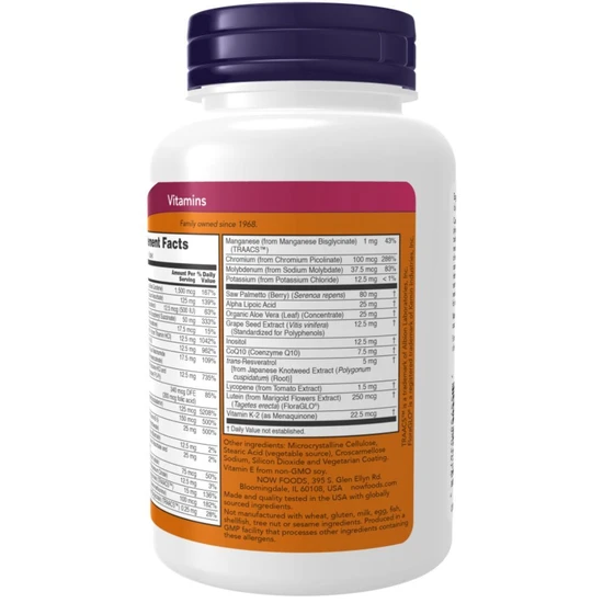 NOW Foods ADAM Multi-Vitamin For Men 60 Tablets