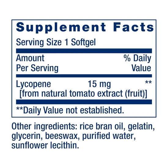 Life Extension Mega Lycopene 15mg 90 Softgels