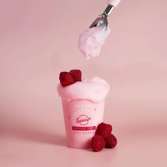 Face Facts Scuup Raspberry Ripple Sugar Body Scrub 350g
