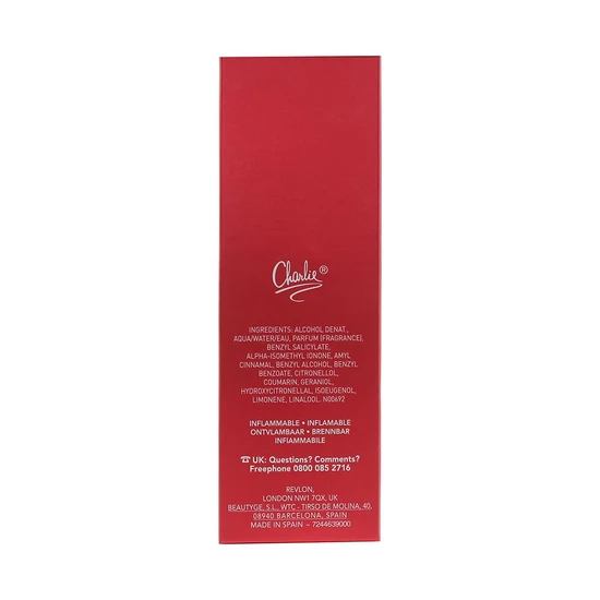Revlon Charlie Red Eau De Toilette 100ml