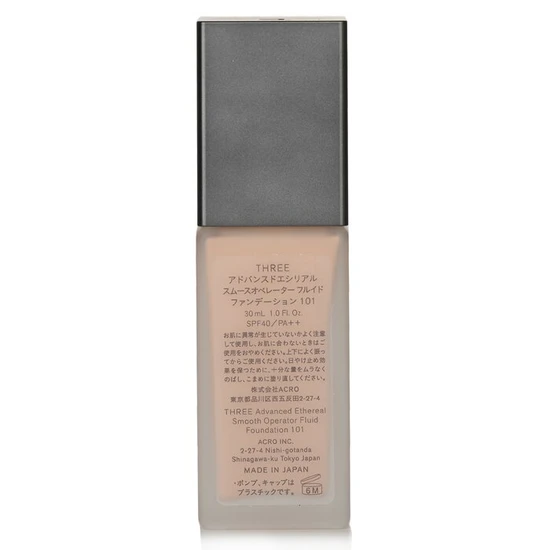 THREE Advanced Ethereal Smooth Operator Fluid Foundation SPF 40 101