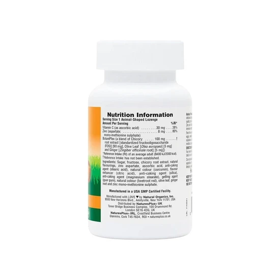 Nature's Plus Animal Parade Kid Zinc Chewable Lozenges 90 Loz