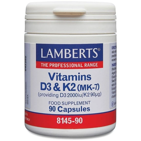 Lamberts Vitamin D3 2000iu & K2 Capsules 90 Capsules