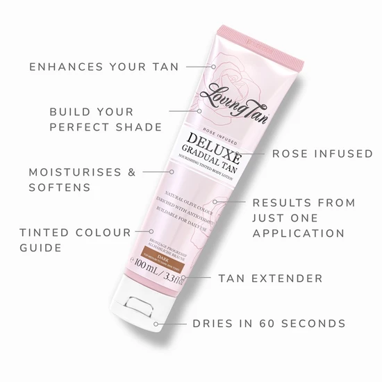Loving Tan Rose Deluxe Gradual Tan Dark 100ml