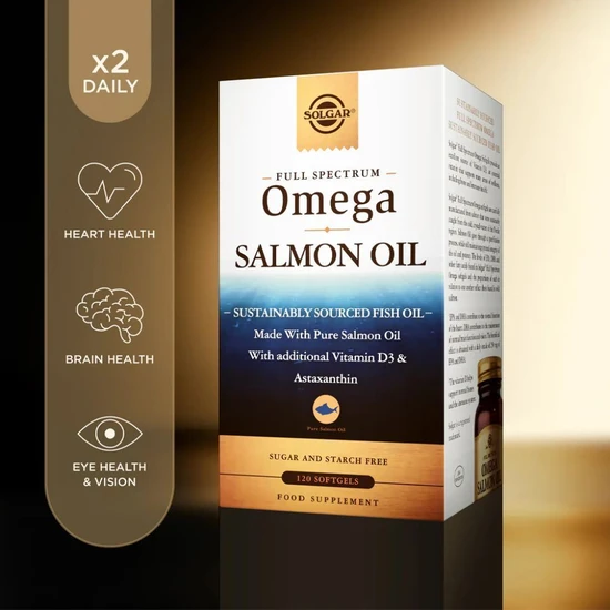 Solgar Omegas & Fatty Acids Full Spectrum Omega Salmon Oil 120 Capsules