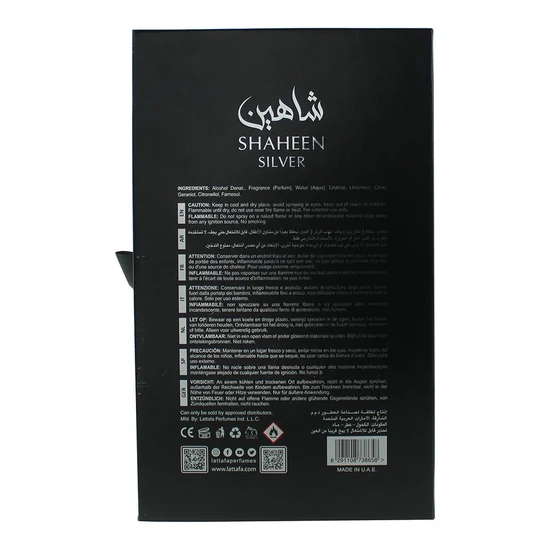 Lattafa Shaheen Silver Eau De Parfum 100ml