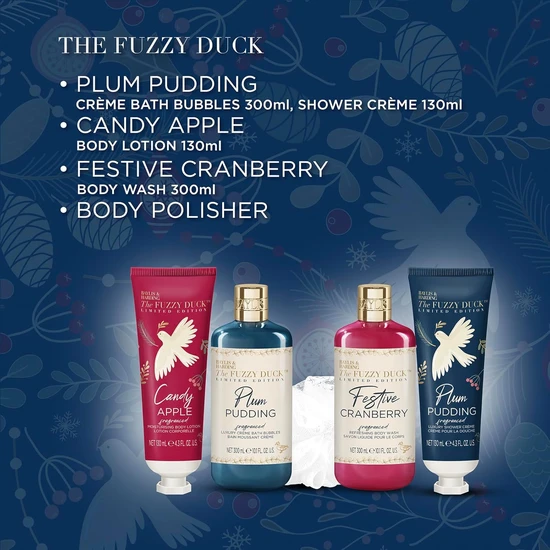 Baylis & Harding The Fuzzy Duck Winter Wonderland Gingerbread House Gift Set 300ml Body Wash, 300ml Bubble Bath, 130ml Body Lotion & 130ml Shower Crème