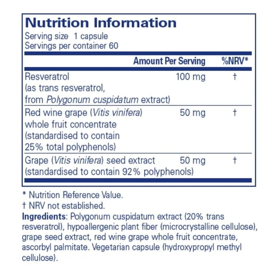Pure Encapsulations Resveratrol Extra Capsules 60 Capsules