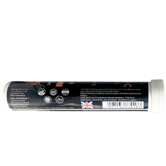 Cell Naturals Liposomal Vitamin C 1000mg Effervescent Tablets 20 Tablets