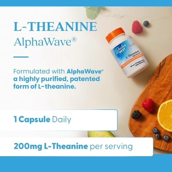 Doctor's Best L-Theanine AlphaWave Capsules 60 Capsules