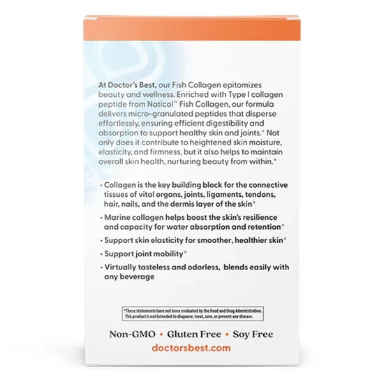 Doctor's Best Fish Collagen With Naticol Fish Collagen Stick 30 Packs