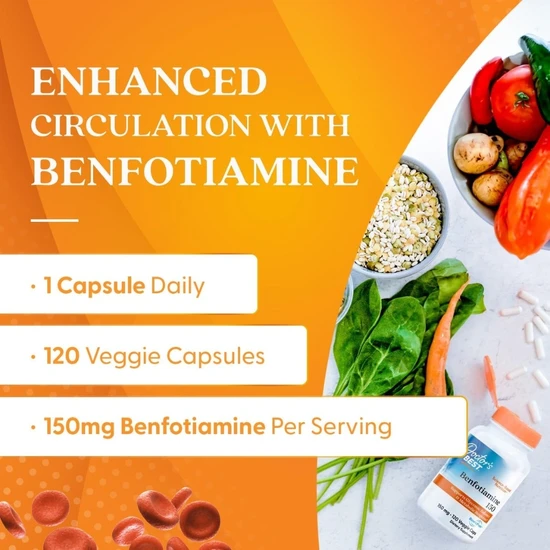 Doctor's Best Benfotiamine With BenfoPure 150mg Vegicaps 120 Vegicaps