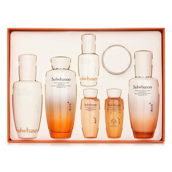 Sulwhasoo Essential First Care Set First Care Activating Serum VI 90ml+Essential Revitalizing Emulsion EX 125ml+Essential Revitalizing 3pcs