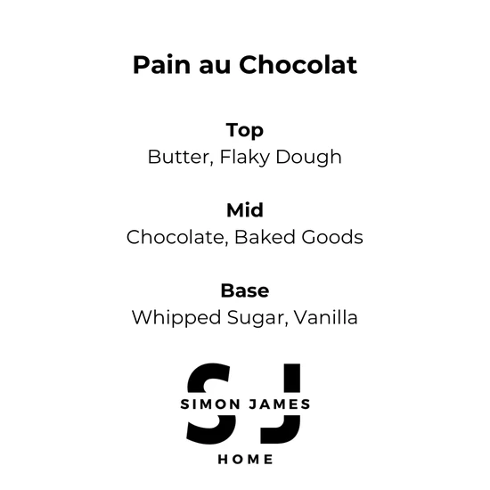 Simon James Home Pain Au Chocolat Handmade Soy Wax Candle Large Glass Candle 220g