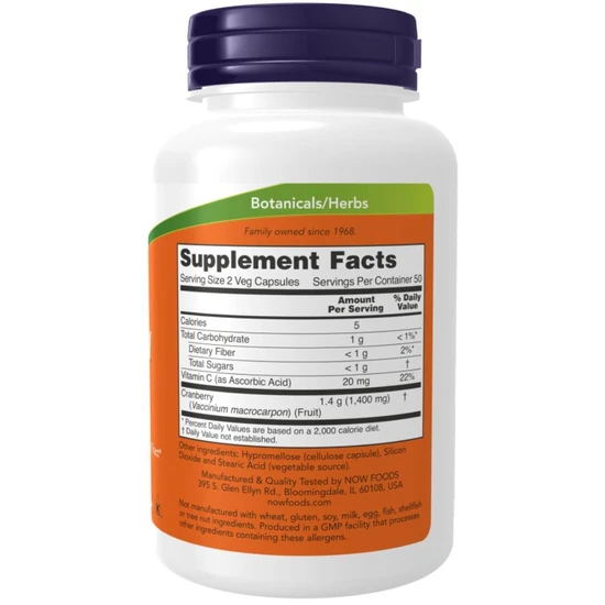NOW Foods Cranberry Capsules 100 Capsules