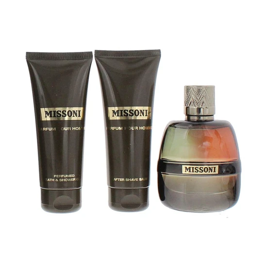 Missoni Pour Homme Eau De Parfum Gift Set 100ml, 100ml Aftershave Balm & 100ml Shower Gel