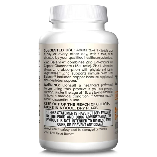 Jarrow Formulas Zinc Balance Capsules 100 Capsules