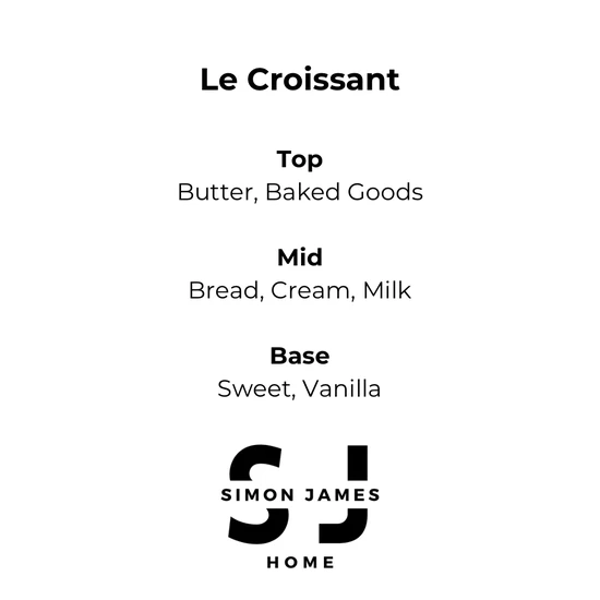 Simon James Home Le Croissant Handmade Soy Wax Candle The Ultimate Croissant Candle 220g