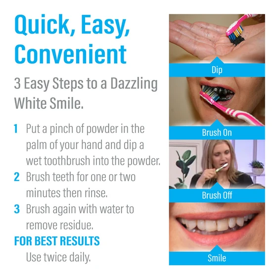 Smile Science Harley Street Professional Organic Activated Charcoal Teeth Whitening Powder