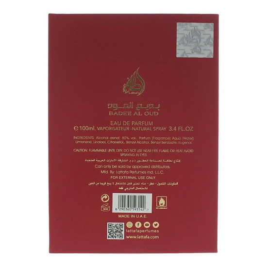 Lattafa Bade'e Al Oud Sublime Eau De Parfum 100ml