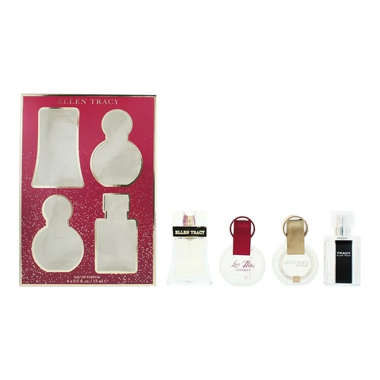 Ellen Tracy Eau De Parfum Gift Set Classic, Bronze, Tracy, Love Notes 15ml x 4