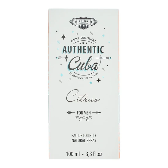 Cuba Authentic Citrus Eau De Toilette 100ml